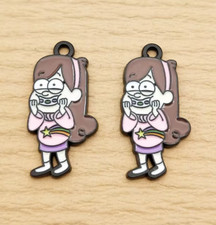 Lot 50 PCS cartoon Enamel Charms Metal Pendants DIY earring Jewelry