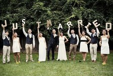 Just Married wedding polystyrene photo Props