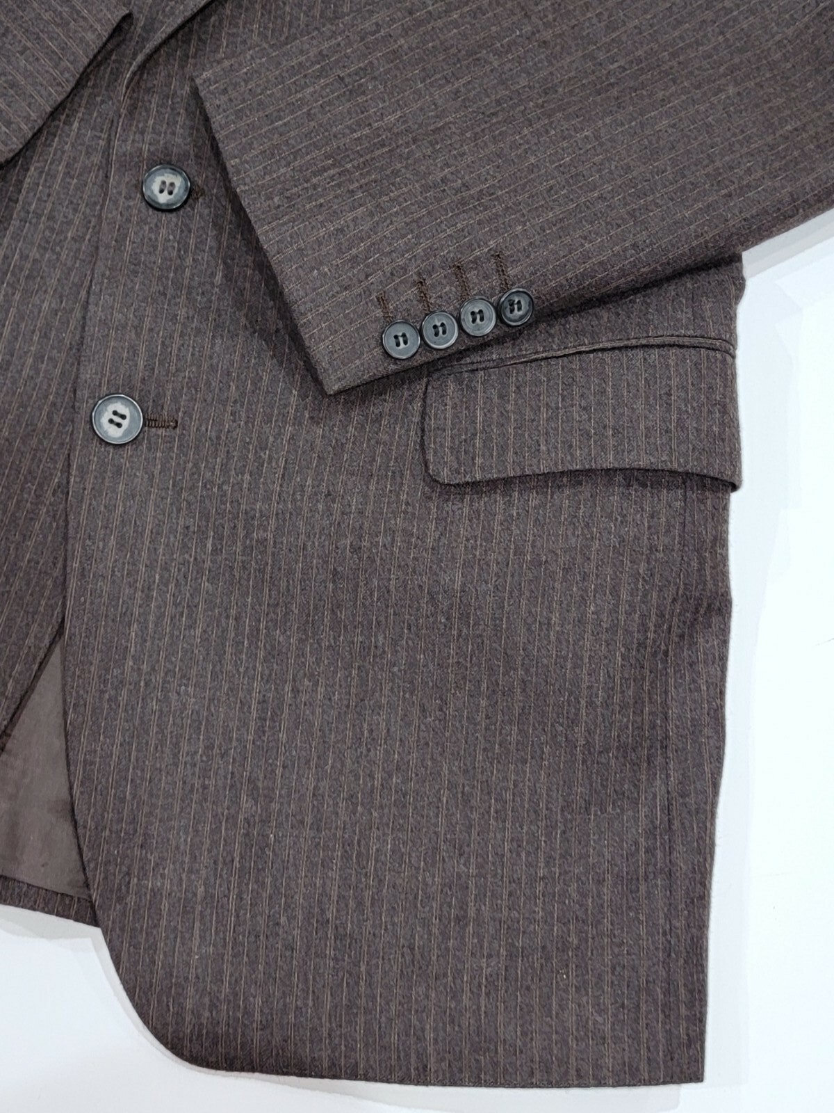 Giacca blazer cappotto sportivo uomo vintage Yves Saint Laurent marrone a righe 38 40R