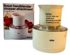 Braun Hand Blender Chopper Attachment for Models MR7 MR72 ~ w/Hardware & Manual