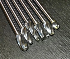 CARBIDE BURR SET – 1/4" AlumaCut burrs – aluminum grinding bits – non-ferrous