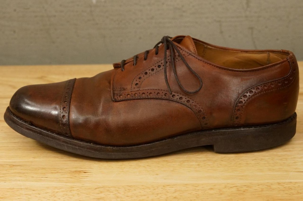 ALLEN EDMONS Leather Brogue Derby Shoes with Brown Sole Allen Edmonds Recrafted. This pair of Allen Edmonds Dryden  main image 4