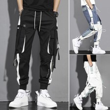 Men's Baggy Joggers Hip-Hop Dance Pants Sweatpants Cargo Loose Sports Trousers