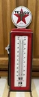 Texaco Gasoline Thermometer Gas Pump Sign Garage Oil Vintage Style Wall Decor