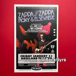 ZAPPA PLAYS ZAPPA 2014 Concert Promo 11x17 Street Poster.  Portland Oregon
