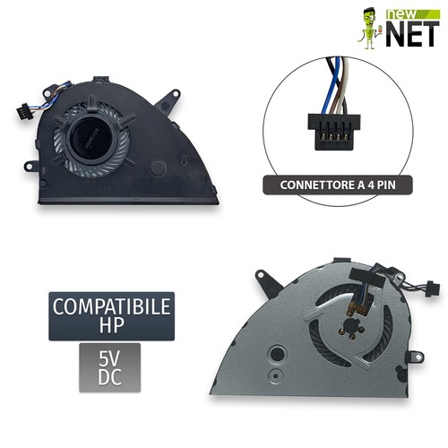 Ventola CPU Laptop HP Pavilion 15-bs138ng 15-ay514ng 4-Pin