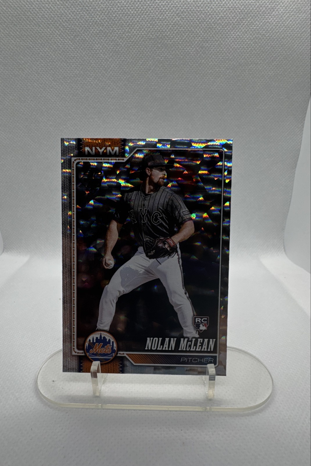 2026 Topps Series 1 - Nolan McLean #214 Silver Crackle Foil (RC)