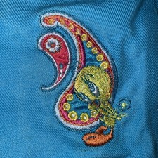 Vintage Y2K Looney Tunes Kids Tweety Blue Overalls Sz 6