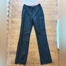 BAZAR DE CHRISTIAN LACROIX Lace Pants Black Vintage Whimsigoth Maximalist 42