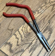 Snap On Tools USA Red Pistol Grip 11" Long Extended Reach Needle Nose Pliers