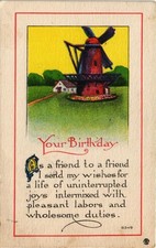 Dr Jim Stamps Windmill Postcard In Cincinnati Ohio Usa Landmark Art