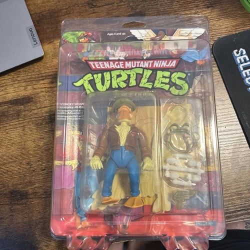 Vintage 1989 TMNT Ace Duck Action Figure MOC Punched Playmates Toys