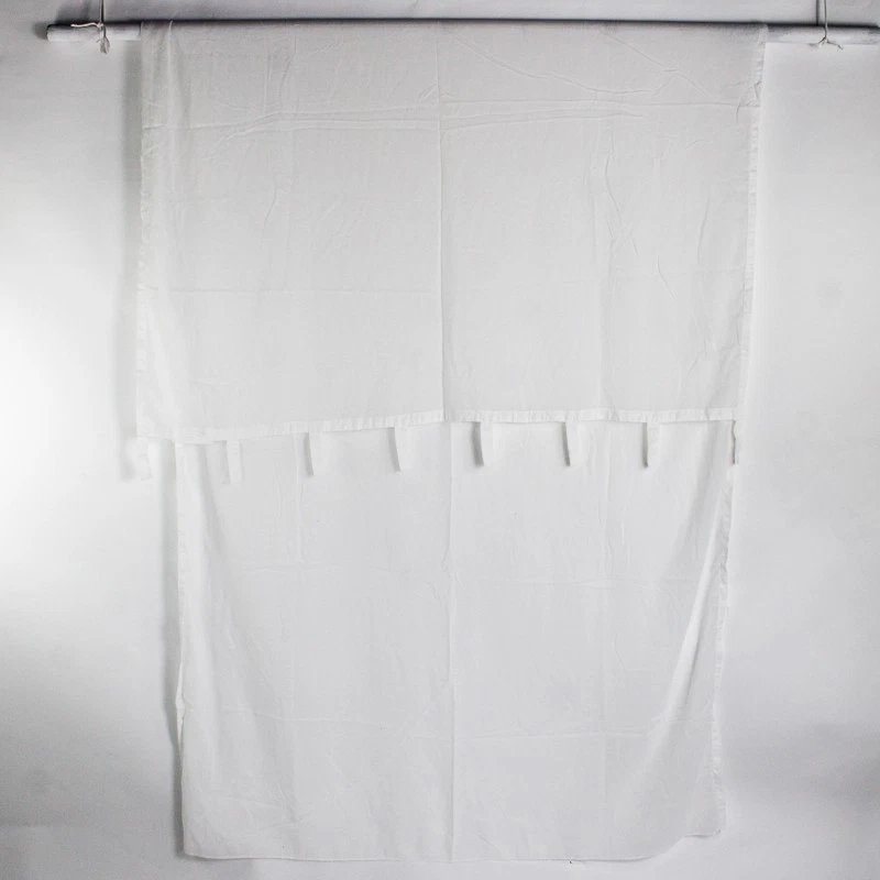 Set Of 2 Matching Ikea Sheer Solid White Panel Curtains 55" x 113.5" W/ Tab Top - Image 2 of 4