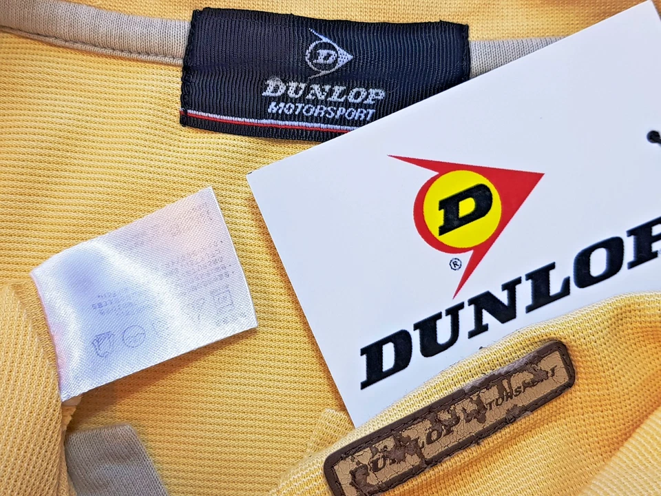 DUNLOP MOTORSPORT Mens Yellow S/S EVENING PULLOVER TOP Stretch - M - 42" -RR £65 - Imagem 3 de 4