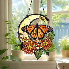 Monarch Butterfly Suncatcher, Acrylic Window Hanging, Mom Gift
