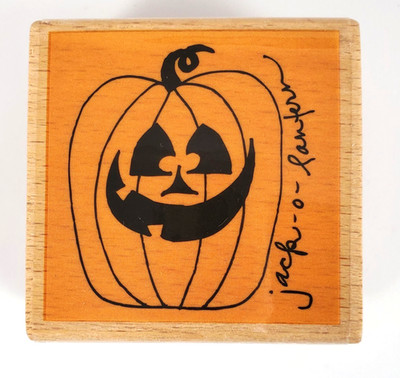 2007 Studio G-Kolette Hall-Jack-O-Latern Wood Mounted Rubber Stamp