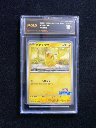 2025 Pokemon TCG Japanese Illustration Contest Pikachu 242/SV-P PGA 10 B YX80