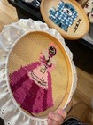 Vtg 5 Pc Finished Framed Needlework Cross Stitch Framed Wall Art Handmade Decor — photo 9
