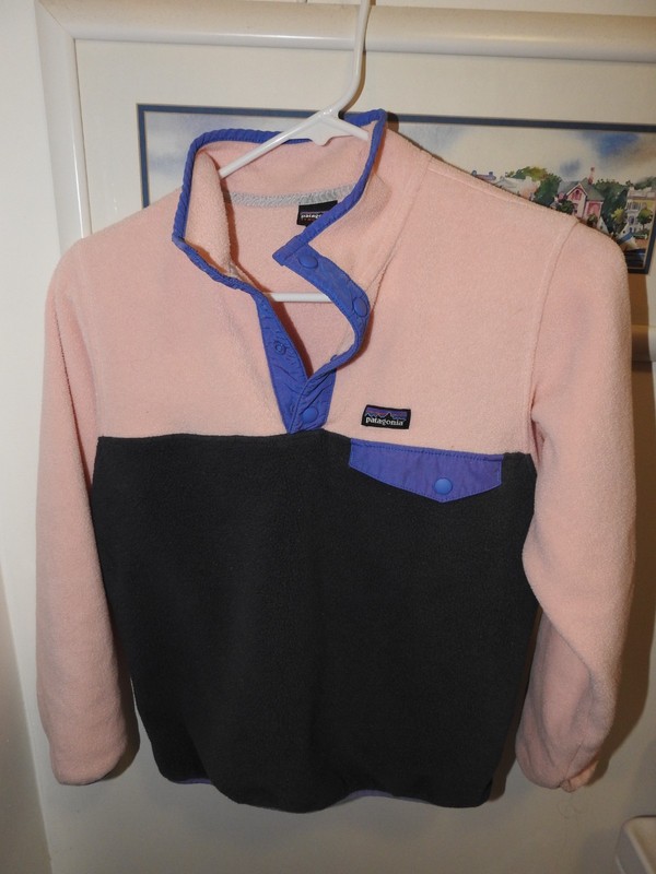 Vintage VTG Girls Patagonia Color Block Fleece Jacket Pullover M Medium 10