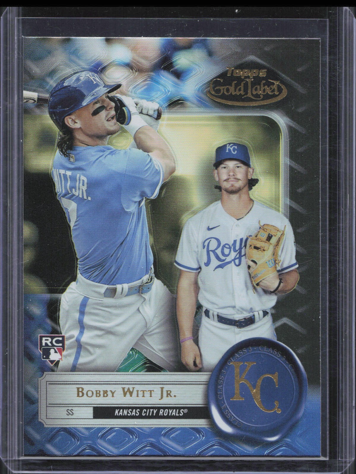 2022 Topps Gold Label Bobby Witt Jr #49 Class 3 Rookie Black Parallel Royals