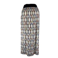 Vintage New Issues Jonathan Logan Multicolor Geometric Knit Maxi Skirt Boho, S