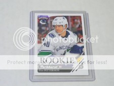 2018 Parkhurst Elias Pettersson #331 Rookie Card Canucks. rookie card picture