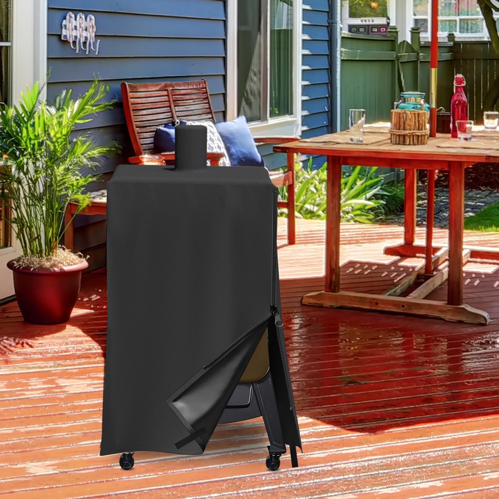 Heavy Duty Waterproof Pit Boss Vertical Smoker Cover 73550 for 4/5 Series Black
