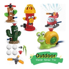 Kids Garden Sprinkler Toy Outdoor Summer Water Spray Splash Cactus/Animal Shape
