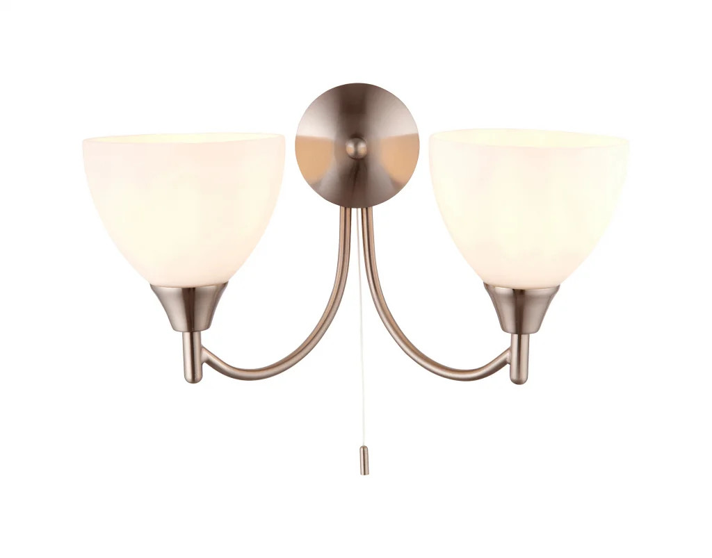 Wall Light Silver Alton 2 Satin Chrome Endon 1805-2SC