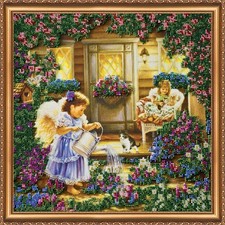 Bead Embroidery Kit "Angels" Stitching Handmade Beadwork