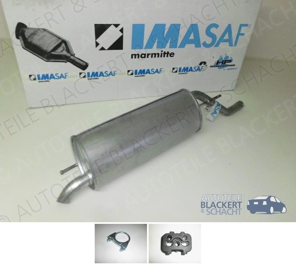 Imasaf Auspuff Endtopf für Fiat Grande Punto (199)+Evo 1.4+Anbauteile 2005-2012-image