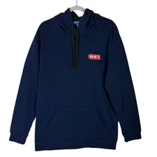 H-E-B Threads Uniform Agency Hoodie Mens XL Navy Blue Fleece Lined Sweatshirt