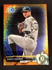 2017 Bowman Chrome ORANGE SHIMMER REFRACTOR Dakota Chalmers 11/25
