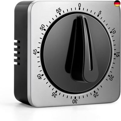 Kitchen Timer, Mechanical Egg Timer, No Batteries Required, Kitchen Alarm 