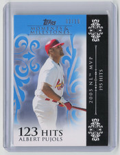 2008 Topps Moments & Milestones Albert Pujols #123 Blue /10 Cardinals
