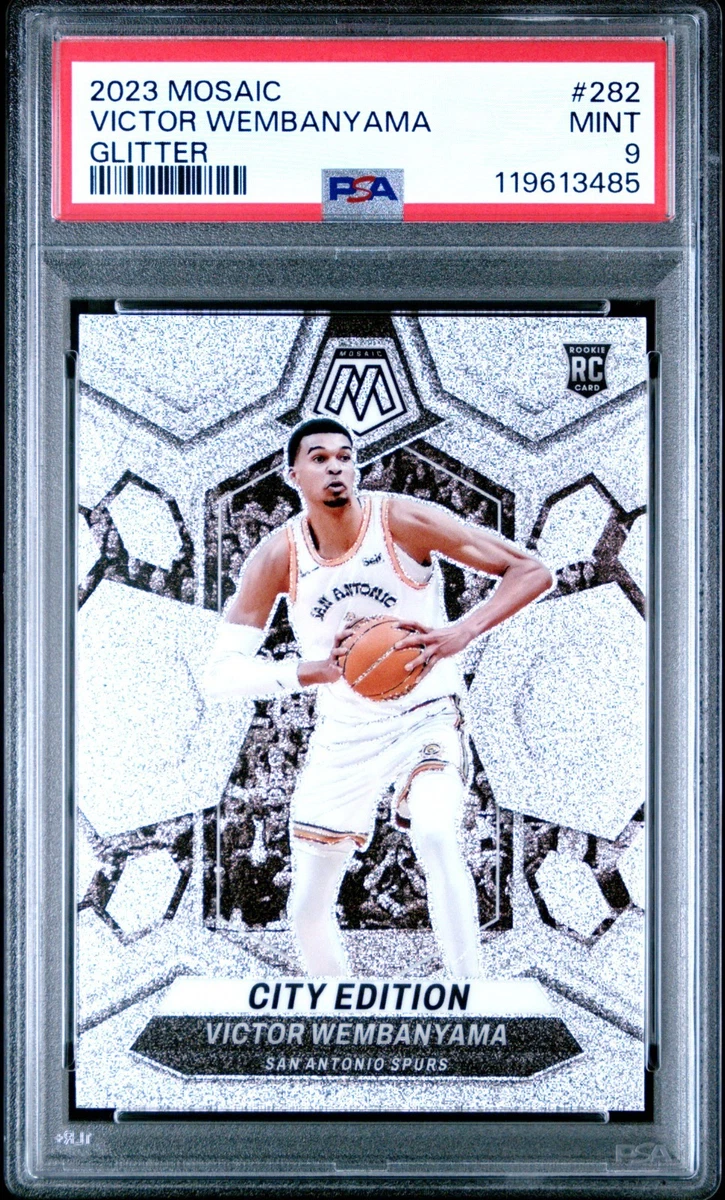 2023 MOSAIC 282 VICTOR WEMBANYAMA GLITTER! PSA 9! RC! SPURS! SSP