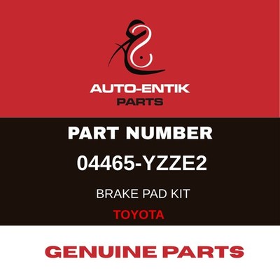 04465-YZZE2 | GENUINE PARTS FOR TOYOTA | FR BRAKE PAD