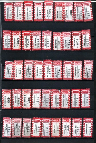 Germany Registered Vintage postal labels collection of 45 Labels