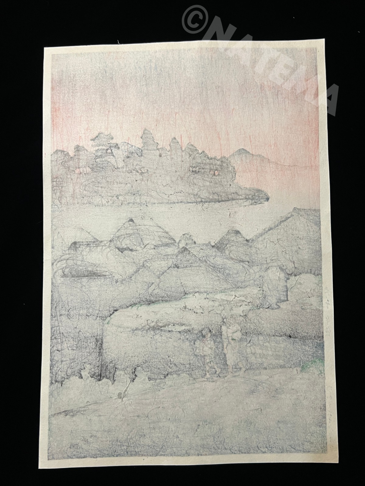 Hasui Kawase "Amakusa Honryo" woodblock print authentic ATOZURI