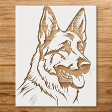 Stunning German Shepherd Craft Stencil for Unique Design Projects - StencilAir