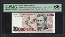 Brazil 10000 Cruzeiros ND (1993) P233c Uncirculated Grade 66