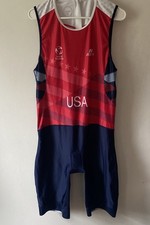 Zone3 Mens Blue Red Striped Elite Triathlon Suit Pad Size XXL
