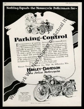 Harley Davidson Parking Control Police Motorcycle Sales Photograph Print 8.5x11"