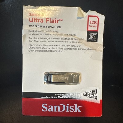 SanDisk Ultra Flair 128GB USB 3.0 Flash Drive Durable Metal Casing