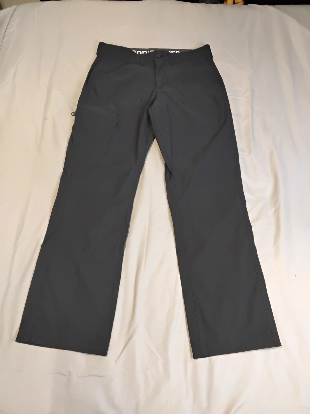 Eddie Bauer Reinier Tech Pants Mens Sz 30x29 Black Outdoor Hiking Stretch.