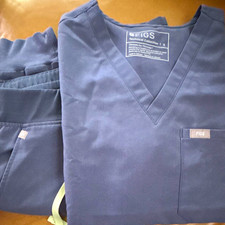FIGS Technical Collection Women  s Blue Scrub Set Catarina S Zamora M FW1000