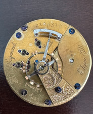 VINTAGE 18 SIZE ELGIN B.W. RAYMOND POCKET WATCH MOVEMENT GR. 70 KEEPING TIME