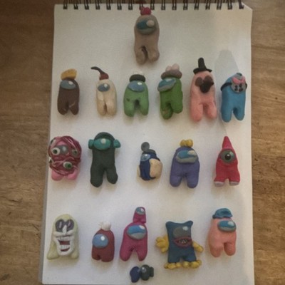 Among Us Handmade Clay Monster Figures Collection Assorted Colors & Designs