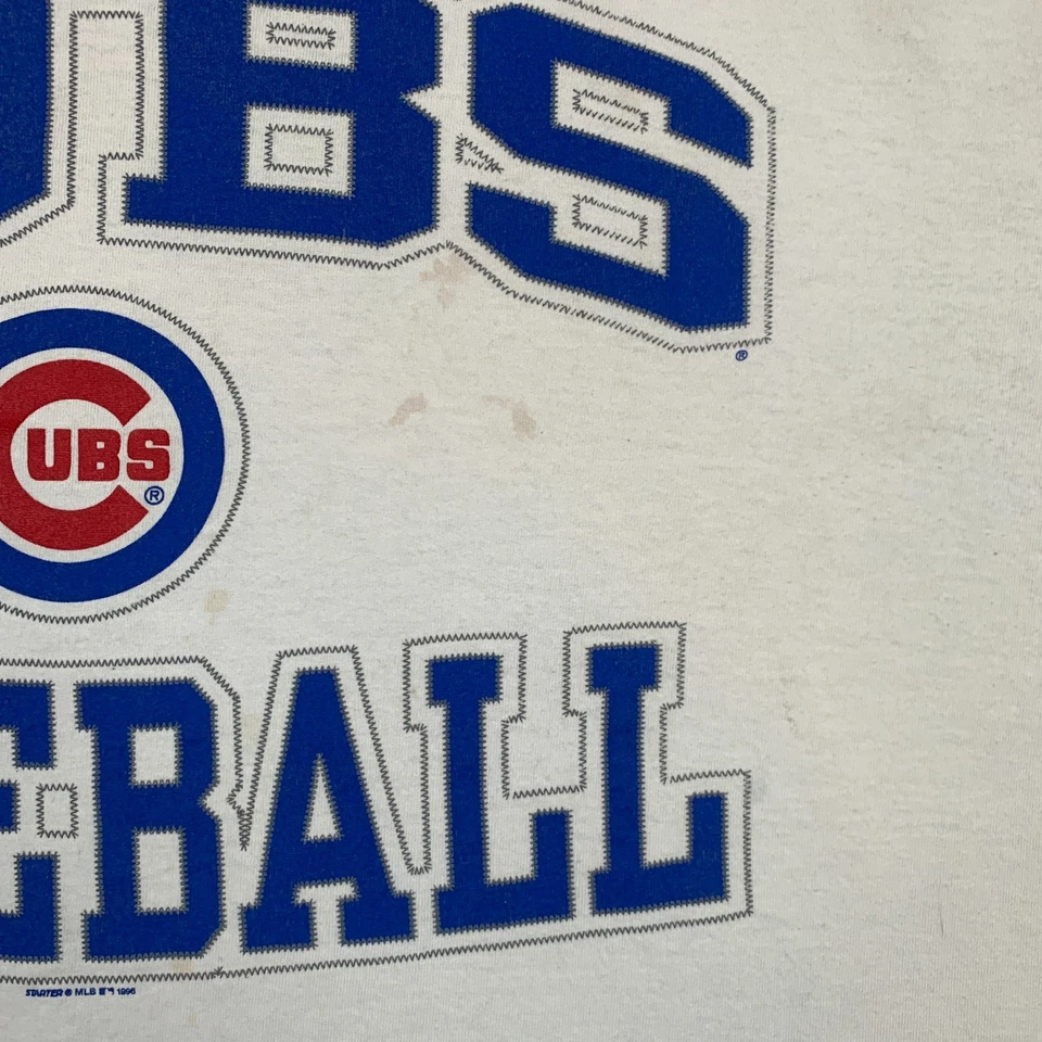 Camiseta De Colección Starter Chicago Cubs Para Hombres XL Blanca Recortada MLB Béisbol Deportes EE. UU. Foto 4 de 4