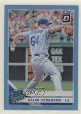 2019 Donruss Optic Rated Rookies Carolina Blue Prizm 30/50 Caleb Ferguson uk2